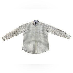 📌 EUC Tailorbyrd Men's Button-Down Blue & White Check | Size Medium